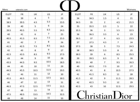 dior size chart women